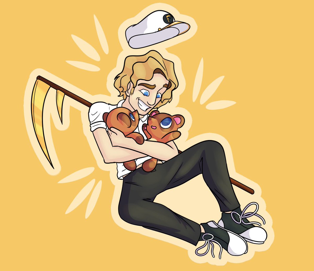 hopmoth's tweet photo. really loved failboat's latest animal crossing video. The last few minutes were really heartwarming, and motivated me to draw something real quick <3 https://t.co/82I2vyUEy2