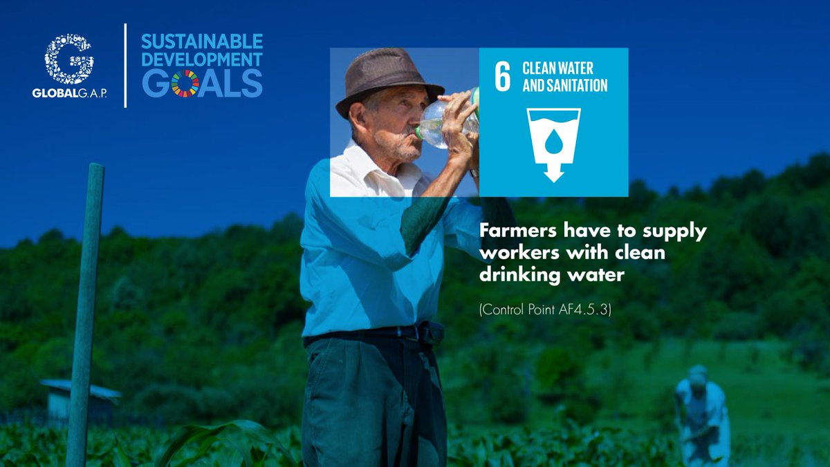 GLOBALGAP's tweet image. Do you know the #SDG6?

#SustainableDevelopmentGoal6: "Ensure availability and sustainable management of water and sanitation for all."

#WorldWaterDay #Water2Me #UNWater #globalgap
