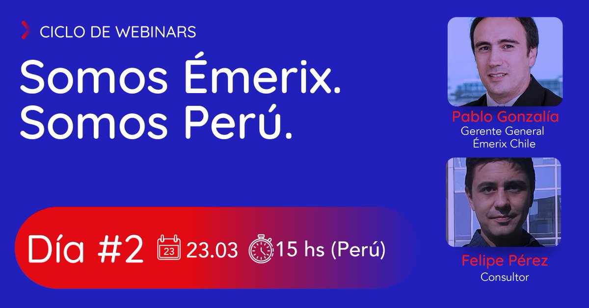 emerix_ok's tweet photo. ¿Ya estas inscripto para la 2° Sesión de nuestro Ciclo de Webinars “Somos Émerix, somos Perú?
¡Te esperamos para evolucionar tus procesos de cobranzas!

📆16 Marzo, 15hs (Perú)
📎 Si aún no te inscribiste todavía estás a tiempo, hacelo aquí https://t.co/4S3qOjaCCp https://t.co/7gWB68LApZ