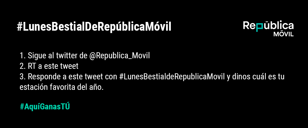 Republica_Movil's tweet photo. ¡Sorteamos 50 BONOS DE 5GB! 🏴

¡Ya es primavera! 🌸🌼🌷 ¿Os gusta esta estación?

¡Mucha suerte! 

#LunesBestialdeRepublicaMovil

Bases Legales: https://t.co/IcRVcz04Fv https://t.co/u0mVwKliaf