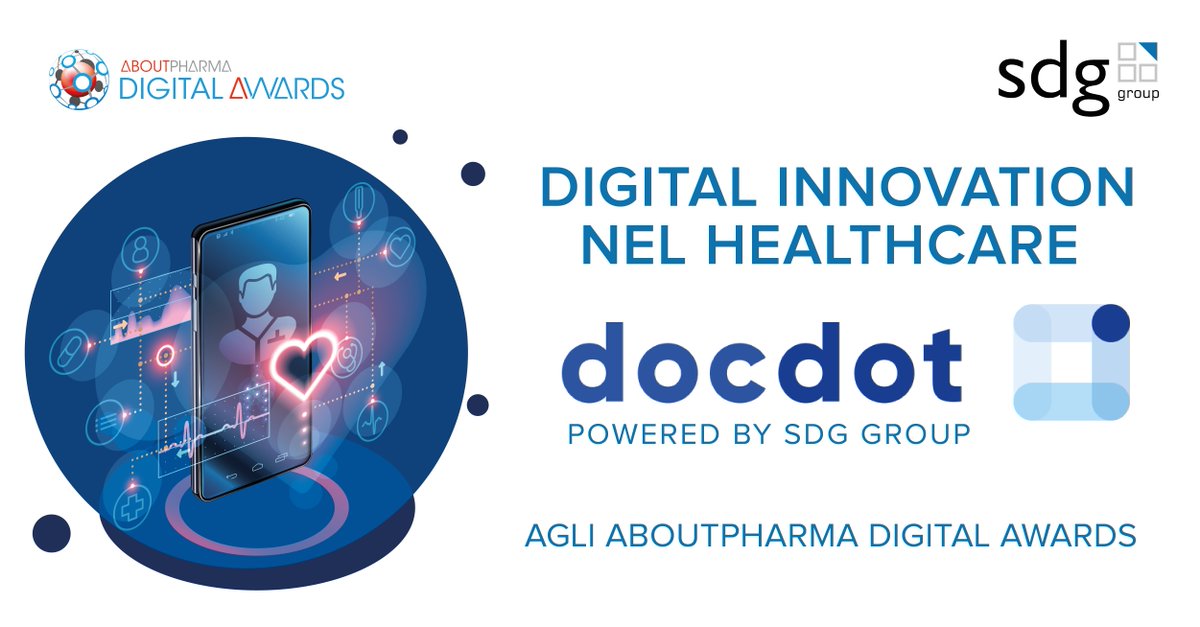 sdggroupitaly's tweet photo. Digital Innovation agli @AboutPharmaHPS Digital Awards con la soluzione #DocDot, powered by SDG Group citata dalla @WHO e @Forbes tra le soluzioni mondiali di #digitalhealth più innovative al mondo.
https://t.co/bndCeBGEdR
#digitalawards #telemedicine #healthcare #covid19 https://t.co/dKUe6OubxF