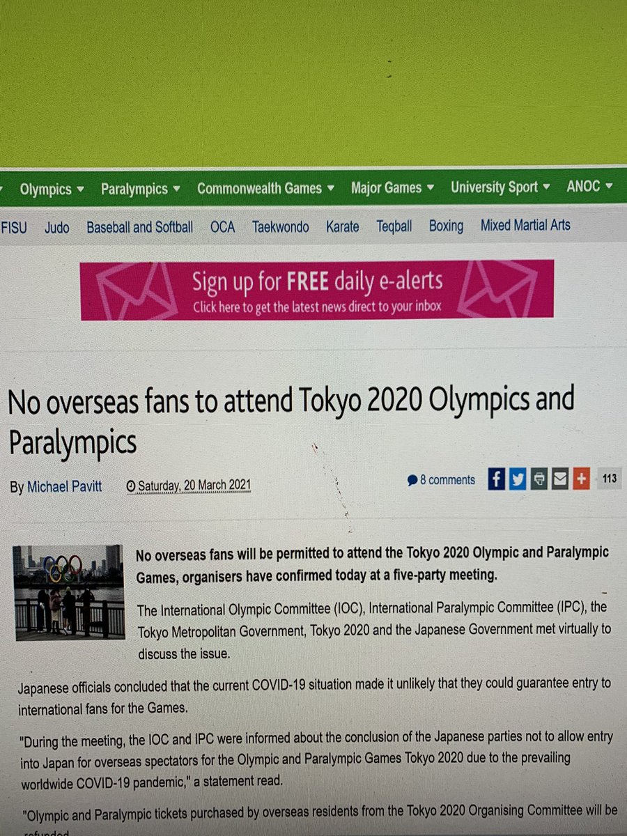 No overseas spectators allowed to attend Tokyo 2020 in 2021