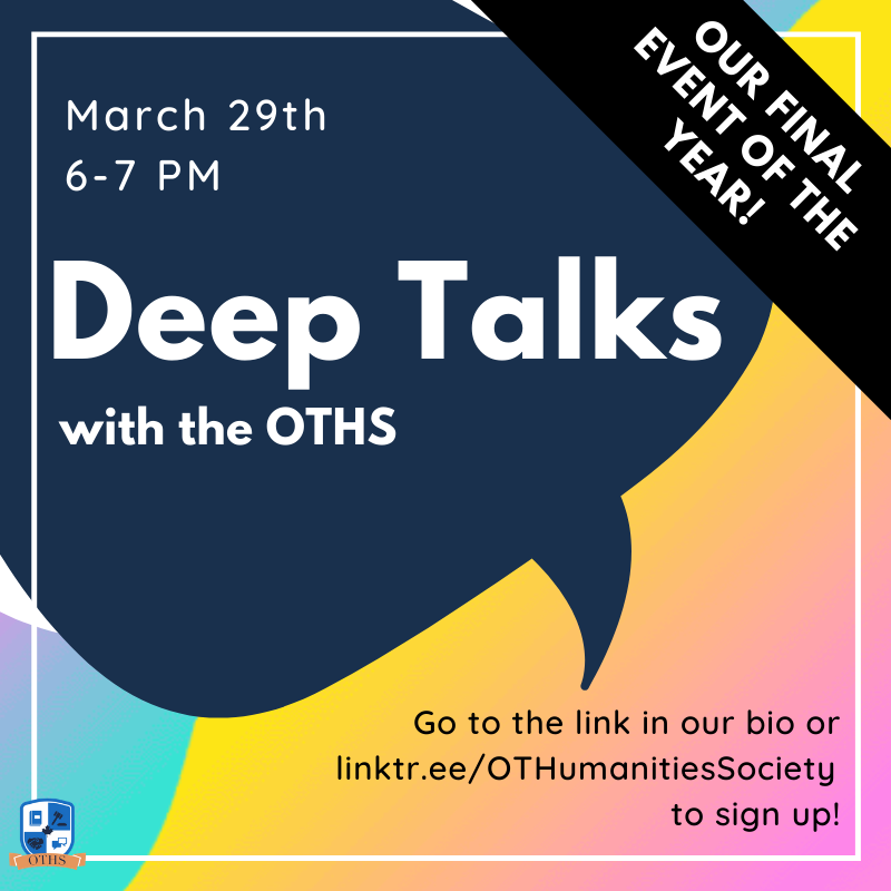 March Deep Talks is coming up next week, and it’s our last event of the year! It’s gonna be an event you don’t want to miss, so be sure to sign up and suggest a topic on our Instagram stories!
Sign up here: forms.gle/Z2oGxfbEk7EEDj…