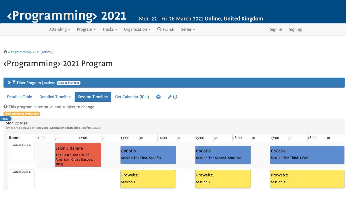 programmingconf's tweet image. ‹Programming› 2021 has started! 🎉 #prog21
The program for today:
- Salon Littéraire 2021
- @RaincodeLabs Compiler Coding Dojo 2021 (CoCoDo)
- @ProWebWorkshop 2021
➡️ 2021.programming-conference.org/program/progra…