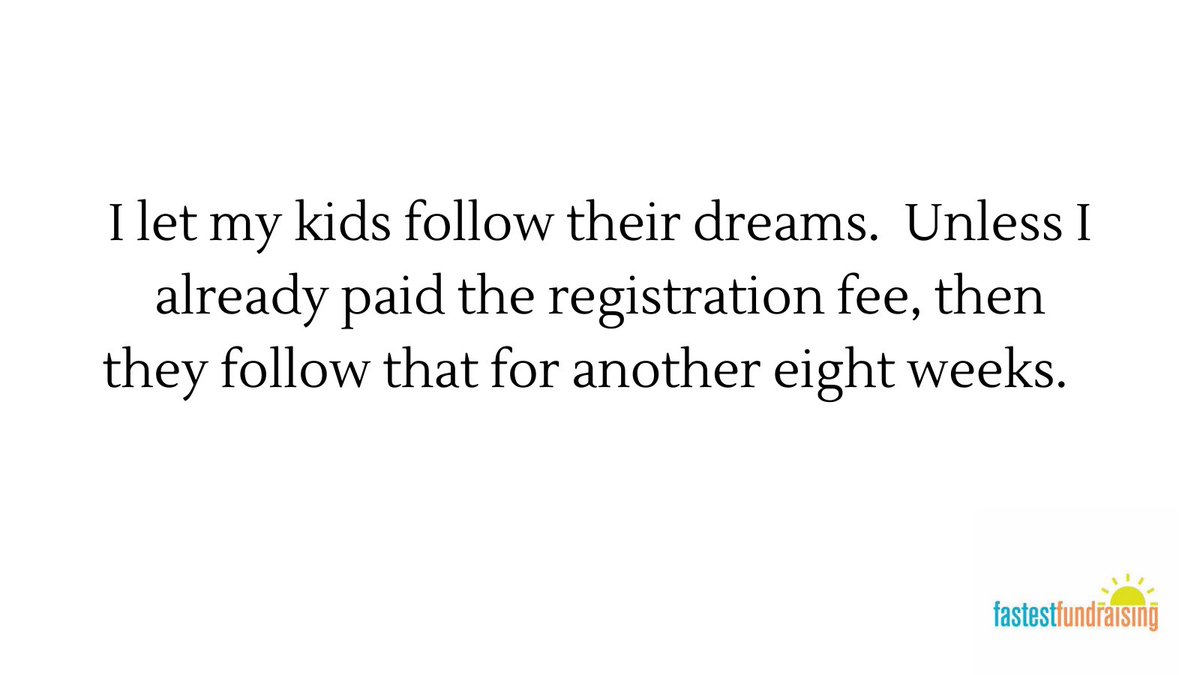 1FastFundraiser's tweet photo. Gotta love the parents with the follow through.  😂

#MotivationMonday https://t.co/rNbIq5Y7s2
