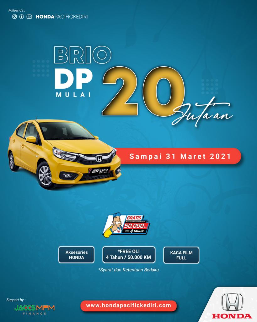 HondaKediri's tweet photo. Dapatkan Promo DP Minim Honda Brio di Honda Pacific Kediri
Ikuti juga akun media sosial Instagram, Facebook dan Website official Honda Pacific Kediri juga ya.
#hondabrio #dpminim #hondapacifickediri #dealerhondakediri #DewaKipas #DeddyCorbuzier #Trending https://t.co/HF1JUlcefO