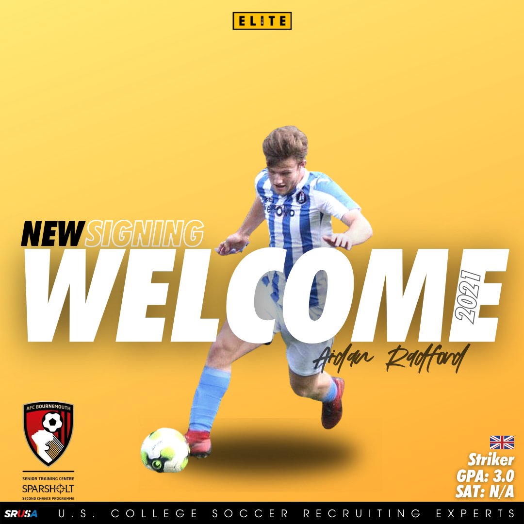 We are delighted to welcome new #SRUSA Elite Men’s Soccer Client, Aidan Radford. A powerful, athletic, and prolific striker.

🕛 Fall 2021
⚽ Striker
📍 Isle of Wight, UK
📚3.0 GPA
✅Sparsholt Second Chance Elite Academy

Welcome to the #SRUSAFamily Aidan.

#One2Watch
#RightFit