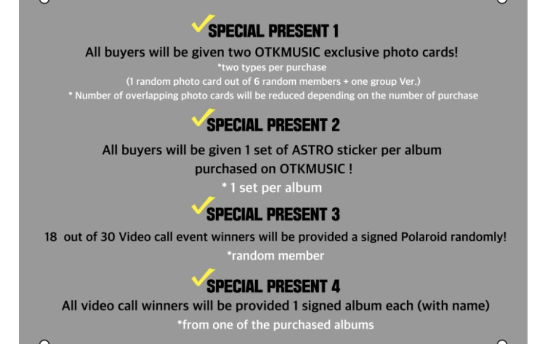  OTK Music  1 random pc out of 6 + 1 group pc EACH PURCHASE 1 set of sticker PER ALBUM  https://otkmusic.com/article/fan-event-notice/2/4142/