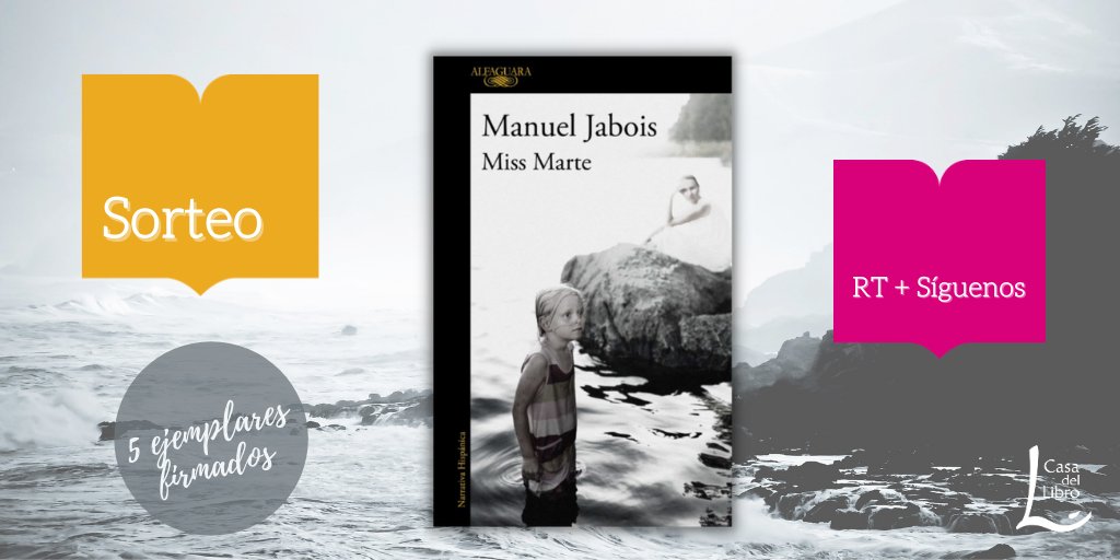 📚 SORTEO 📚

Sorteamos 5 ejemplares de 'Miss Marte' firmados por Manuel Jabois <a href="/manueljabois/">Manuel Jabois</a> 🙌🙌🙌 ¡Participa!

1️⃣ Síguenos
2️⃣ RT

🗓️ Tienes hasta el 29 de marzo a las 9:00h. BBLL: bddy.me/3r4Qyfr

<a href="/AlfaguaraES/">Alfaguara</a> <a href="/penguinlibros/">Penguin España 🐧📚</a>