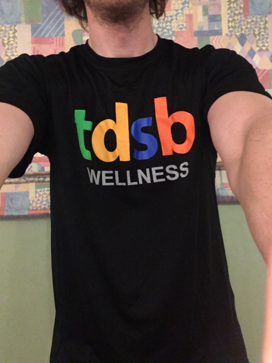 Wearing my new shirt for this morning’s #StaffWellness workout. Thanks ⁦<a href="/HPE_TDSB/">HPE TDSB</a>⁩