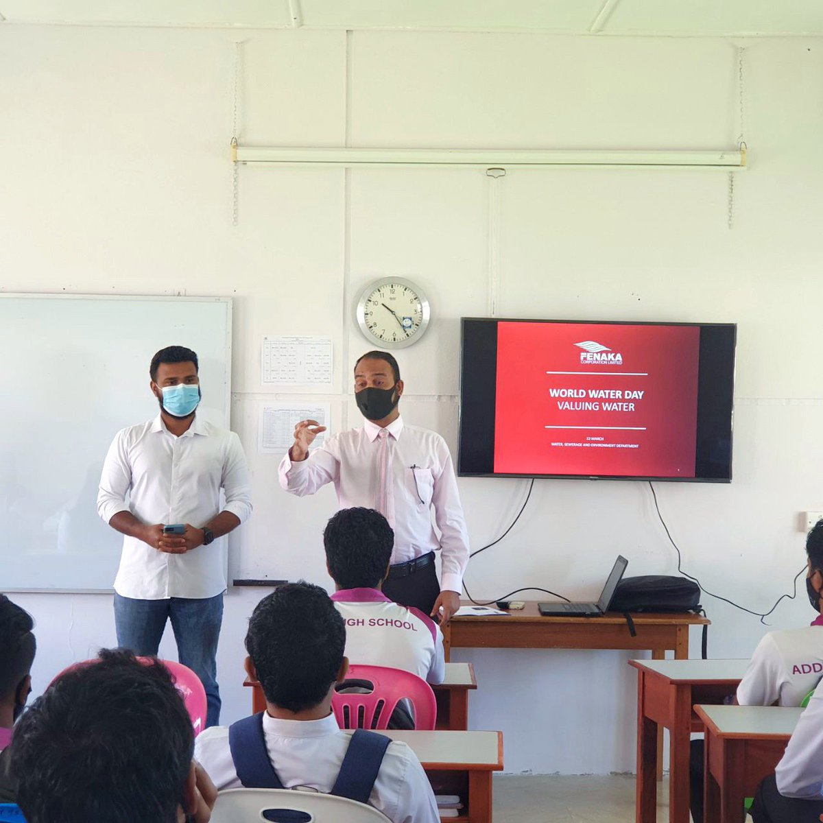 AdduHighSchool's tweet photo. Event organised to mark world water day in collaboration with @TeamFenaka  . Thank you @myfoona https://t.co/iQ52XG9xIZ