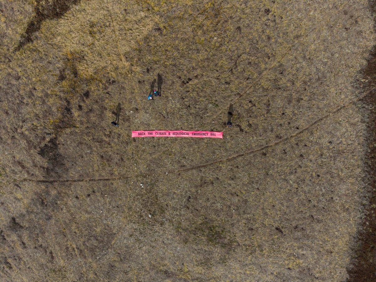 ScotlandXr's tweet photo. XRS rebels #CEEBill banner drop on a mountain top north of the Cairngorms yesterday. https://t.co/JAKsrqPAoG