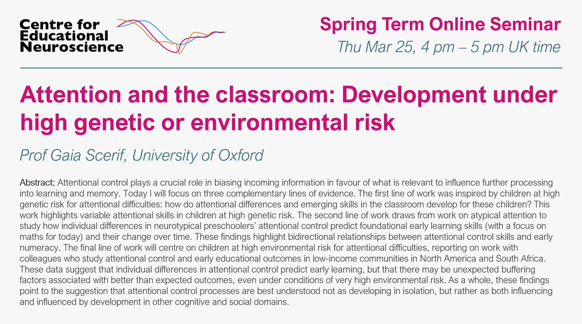 Centre for Educational Neuroscience tweet media