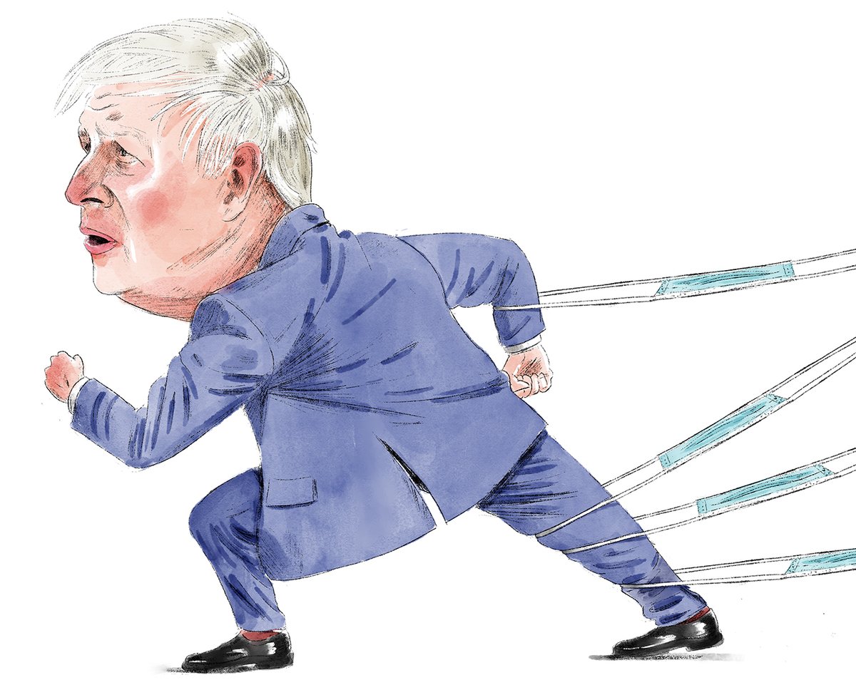 illosausage's tweet image. Boris just wants to move on from Covid, and 125,000 deaths #illustration