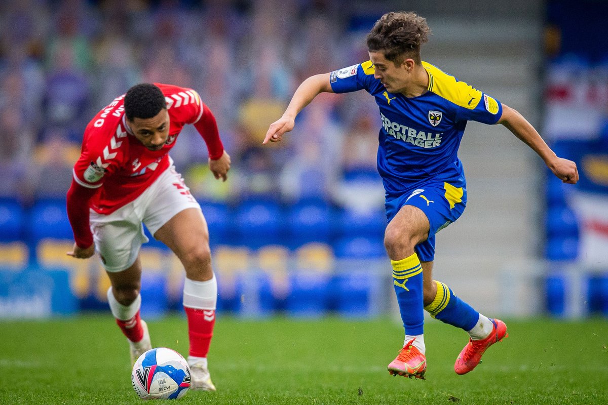 AFCWimbledon's tweet photo. 👏 Nineteen-year-old @ayoubassal17 was in the thick of the action after being handed his first league start for the Dons. We look forward to more of this Ayoub! @AFCWAcademy #AFCW @ProSportsImages https://t.co/PW3cgKlq4s
