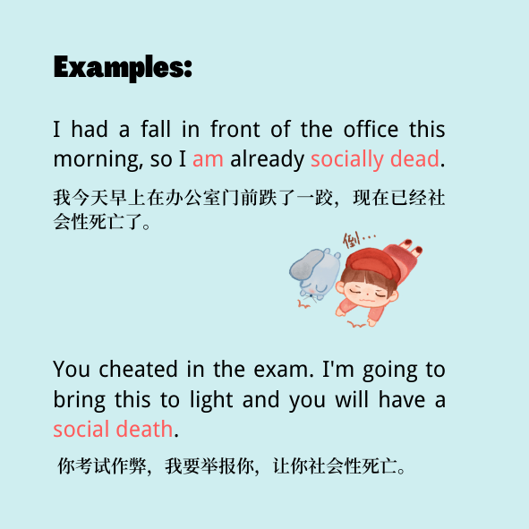 CNYouthStudio's tweet photo. [Interpretation]
|What do Chinese Actually Say Online? —Popular Online Expressions for Reference ——社会性死亡

Link：
https://t.co/WK7CESO4KB https://t.co/cVlFBXjCD2