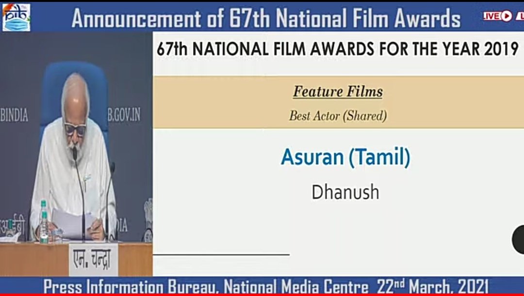 67th National Film Awards 2019 Feature Films @dhanushkraja
#Asuran @vcreationsoffcl @theVcreations
 @VetriMaaran @ManjuWarrier4 @PeterHeinOffl @Iamteejaymelody @Siva_Kartikeyan @Ammu_Abhirami #67thNationalFilmAwards #NationalAward #NationalAwards #NationalFilmAwards2019