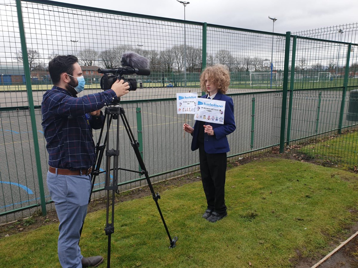 RpWhgs's tweet photo. On Friday, we started filming for our Autism Awareness Week video. Our aim is to make William Hulme's staff and students more autism aware. James wanted to show everyone his special interest during his interview. 
@WilliamHulmes
 #autismawarenessweek #EducatingwithCharacter https://t.co/dz2ux5x8fJ