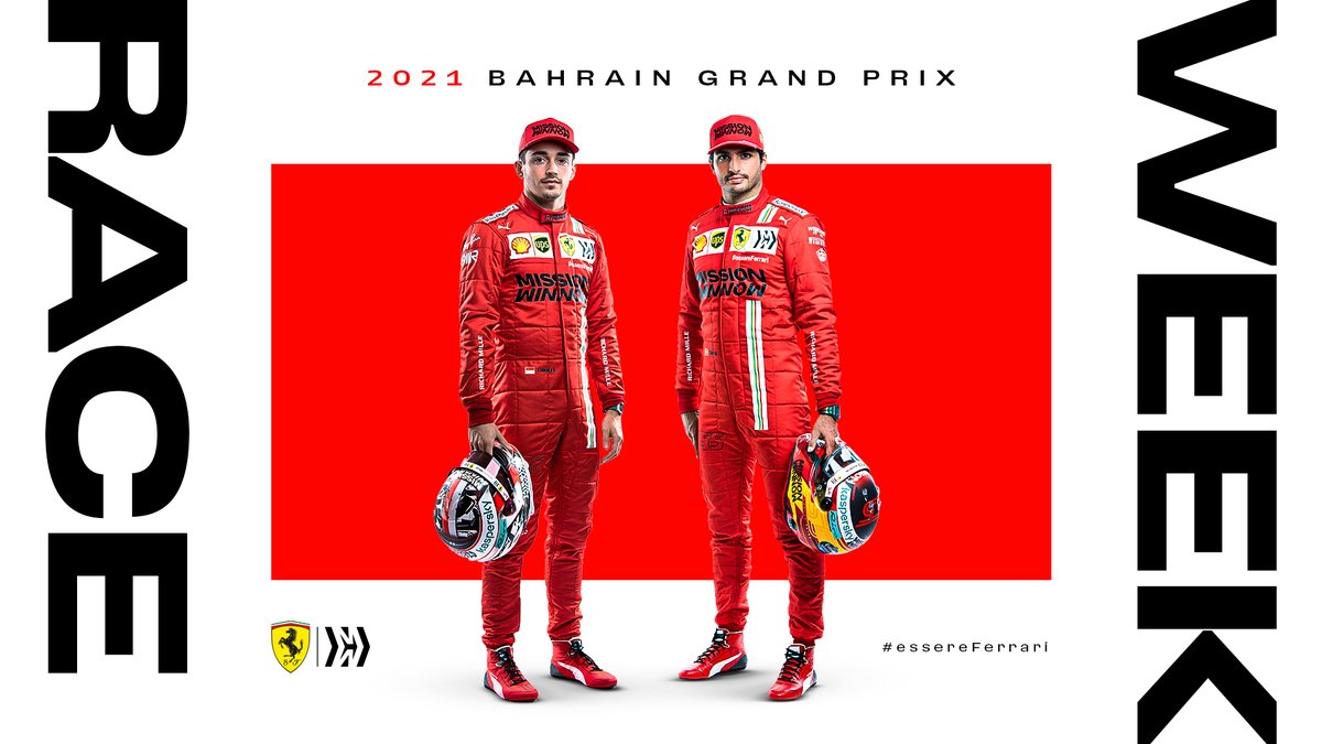 Back in action for 2021 🤩

It’s #BahrainGP 𝗥𝗔𝗖𝗘 𝗪𝗘𝗘𝗞

#essereFerrari 🔴