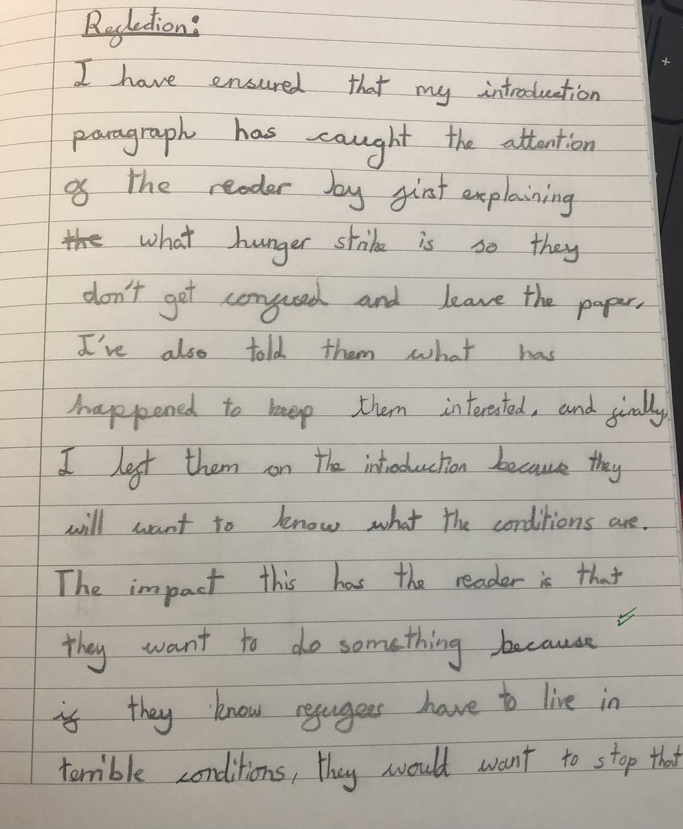 olivefoxfield1's tweet photo. Great response to our reflection question in English from Inaya this morning. https://t.co/7lNCoEmLHM