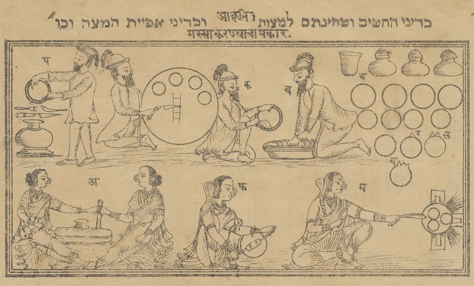 NLIsrael's tweet photo. This image depicting #matzah preparation for #Passover is from a late 19th century Maharathi-Hebrew Haggadah printed in Pune, #India by the Ilkar brothers.
Browse through the Haggadah on the @NLIsrael website, here: https://t.co/VmWUe8m92d https://t.co/z0IdJ2iS1s