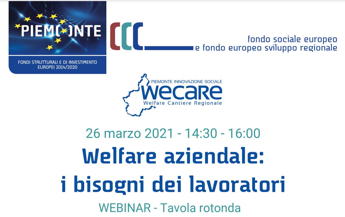 net4caring's tweet photo. Per una maggiore efficacia delle misure di #welfareaziendale proposte dalle aziende è fondamentale intercettare le aspettative dei lavoratori. Cosa è cambiato nell'ultimo anno? il 26 marzo un webinar di approfondimento #wecare @regionepiemonte, iscrizioni: https://t.co/Hlu0x5e2Qt https://t.co/odG7pxpka2