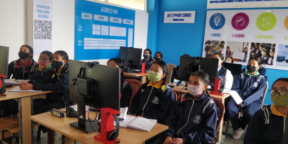 ai4youth's tweet photo. Putting #AspirationalDistricts in #NER on priority, we completed 1st batch of #AI sessions for students in #WestSikkim. Thanks to Mr. Karma R. Banpo IAS, District Collector &amp; Mr. K C Gyatso, Additional Director for visiting &amp; encouraging participants.
#AI4Youth #Intel https://t.co/Ch1TBzBLk5