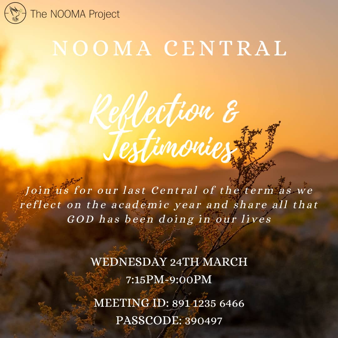 NoomaProject's tweet photo. Good morning! This Wednesday we will be having the 𝐥𝐚𝐬𝐭 𝐂𝐞𝐧𝐭𝐫𝐚𝐥 of the academic year. It will be a time of 𝐑𝐞𝐟𝐥𝐞𝐜𝐭𝐢𝐨𝐧 &amp; 𝐓𝐞𝐬𝐭𝐢𝐦𝐨𝐧𝐢𝐞𝐬.⁣

Please read 𝐏𝐬𝐚𝐥𝐦 𝟏𝟎𝟎:𝟑-𝟒

Look forward to seeing you on Wednesday💛 https://t.co/GQpzSml4hI