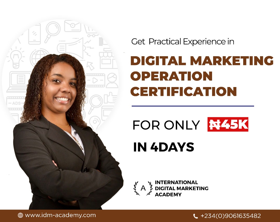 IDMAOnline's tweet photo. Get #certified in #DigitalMarketingOperations and #SocialMediaManagent  @IDMAOnline  in 2 weeks 
#DigitalMarketing #ContentMarketing #SocialMediaManagement #GetCertifiedToGetPaid #Digital #DigitalEducation https://t.co/ZGtIkJLgY4