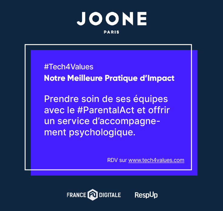 JooneParis's tweet photo. JOONE dans le guide #Tech4Values 🙌 Nous sommes ravis d’être aux côtés de nombreuses startups et entreprises françaises en partageant aujourd'hui les meilleures pratiques d’impact économique, social et environnemental.
Merci @FRdigitale ❤️👉 https://t.co/IK5d4zYaRF
#Tech4Values https://t.co/LhGO7N8MYL