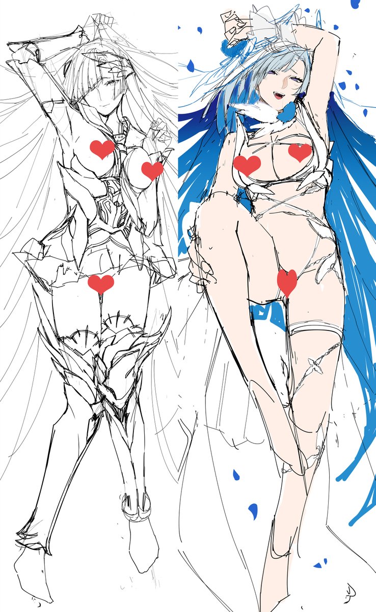 サークル『一本満足枕』9作目
『蒼白の戦乙女抱き枕カバー』
(原画七G先生 @7g3g )
ラフ公開です。
順調に進めば5月以降の販売となります。
※実際の商品にはハートマークは付いていません 