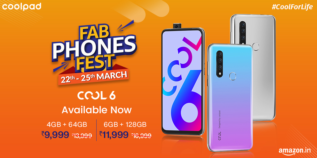 CoolpadInd's tweet photo. #FabPhoneFest #Amazon #Coolpad #Offer 
Grab the smart deals on your favorite smartphone #Cool6. This device is available at a lowest price. Order Now: https://t.co/EtYjNUglfp https://t.co/5V5KnxBQjx
