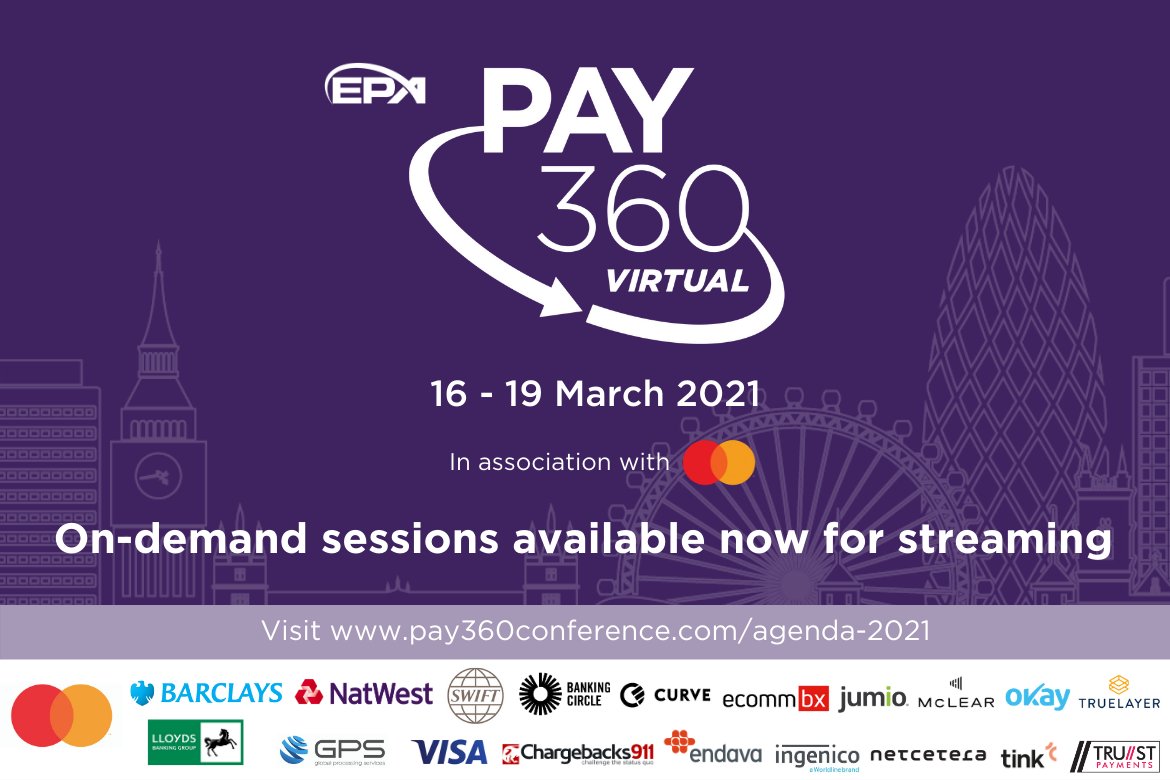 ThePAssoc's tweet photo. We’d like to thank everyone who took part in #PAY360 and made the event such a success! All our sessions are available to download, so if you missed a session or would like to watch again, you can access them here: https://t.co/WFYNOpvZpT #EPAevent  #makepaymentswork https://t.co/1ONVELtOnu