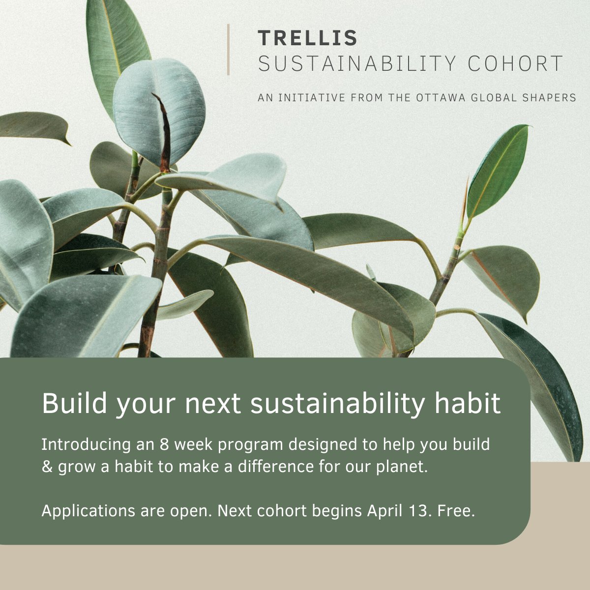 cmflem's tweet photo. Do you want to learn how to build more sustainable habits? Consider applying to the @OttawaShapers Trellis Sustainability Project https://t.co/spOYfnH30n. Check out our website attached and feel free to message me if you have any questions! https://t.co/Vzz6kPDZc4