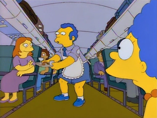 Una bola extra porque me apetece. Clancy Bouvier, azafato, fumador compulsivo, marido de Jacqueline y padre de Patty, Selma y Marge, murió aproximadamente hace seis años a causa de un cáncer de pulmón. En algún momento de la infancia de Marge, le amputaron la pierna derecha.