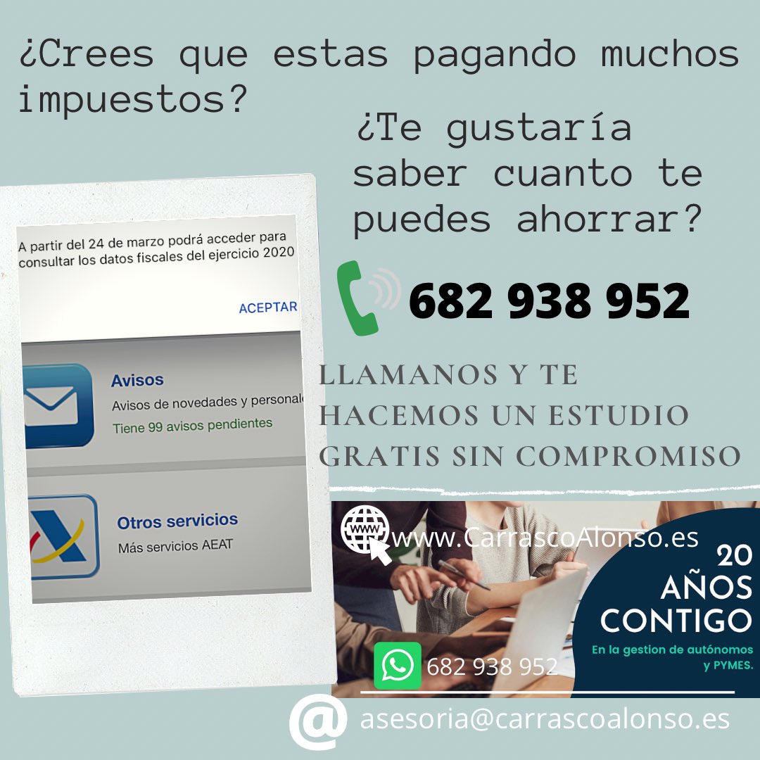 CarrascoFiscal's tweet photo. Necesitas ayuda para tu negocio/empresa?🙋‍♀️. La presentación de impuestos te supone muchos quebraderos de cabeza 🙇? https://t.co/YpTPEaNgZR