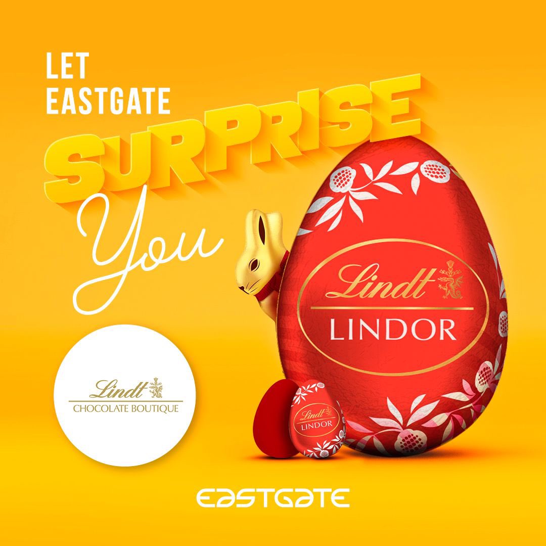 Eastgateshops's tweet photo. WIN! 
 
Let #IconicEastgate surprise you with a @LindtSA Easter hamper valued at R1,029. Simply tell us in the comments what your favourite sweet treat is from @LindtSA. 
 
Ends: 4 April 2021
Ts &amp; Cs apply https://t.co/lFjNgjR4fY