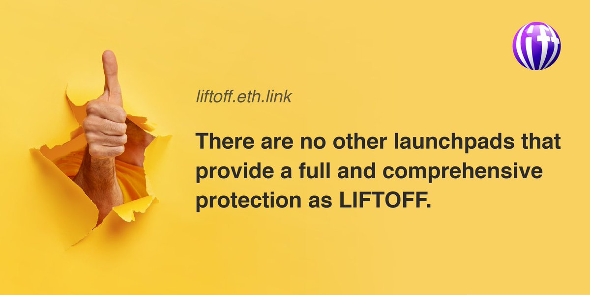 LiftoffEth's tweet photo. There are no other #Launchpads that provide a full and comprehensive protection as #LIFTOFF.

All LIFTOFF contracts are open source on Github and viewable by all. It is secured by the cryptography of the #Ethereum network.

#LIFT #rewards #crashinsurance #liquidity #penguinswap https://t.co/q7mOjktnyQ