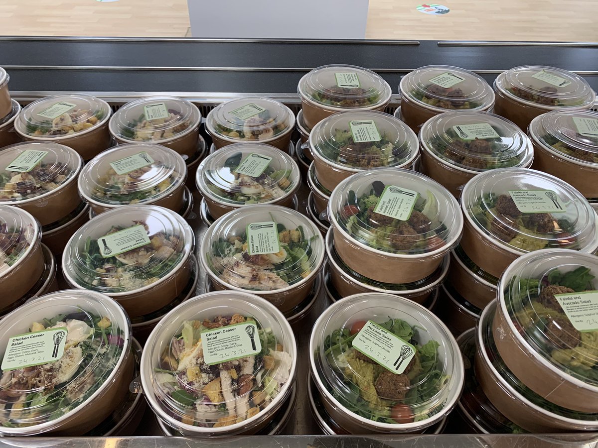 Grab n Go salad bar looking delicious at Surbiton High  today , chefs specials today chicken Caesar or avocado &amp; Falafel #HealthyEating #avacardo #delicious <a href="/m_pateman/">Mark Pateman</a> <a href="/spj_cook/">Simon Cook</a> <a href="/chartwellsUL/">chartwellsindULGROUP</a>