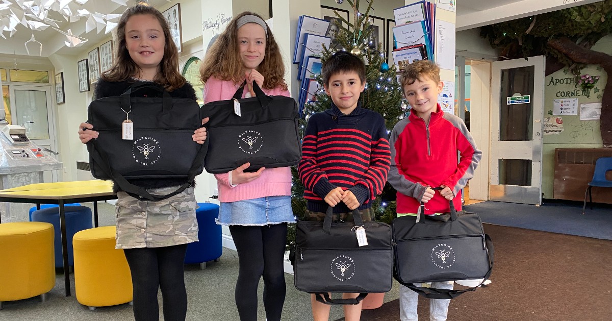 WiltsDigiDrive's tweet photo. Approximately 1 in 5 schools in #Wiltshire have contacted us for help getting their students online during lockdown. That's amazing!! Applications are still open for schools, organisations &amp; community groups to apply https://t.co/2Qrit30vWa #donateyourdigital https://t.co/WW5q2bv0VK