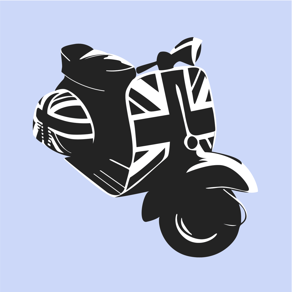 BazGrafton's tweet photo. Mod Scooter 🇬🇧 #wearethemods #modstyle #illustrationart https://t.co/0GWZKh6cga