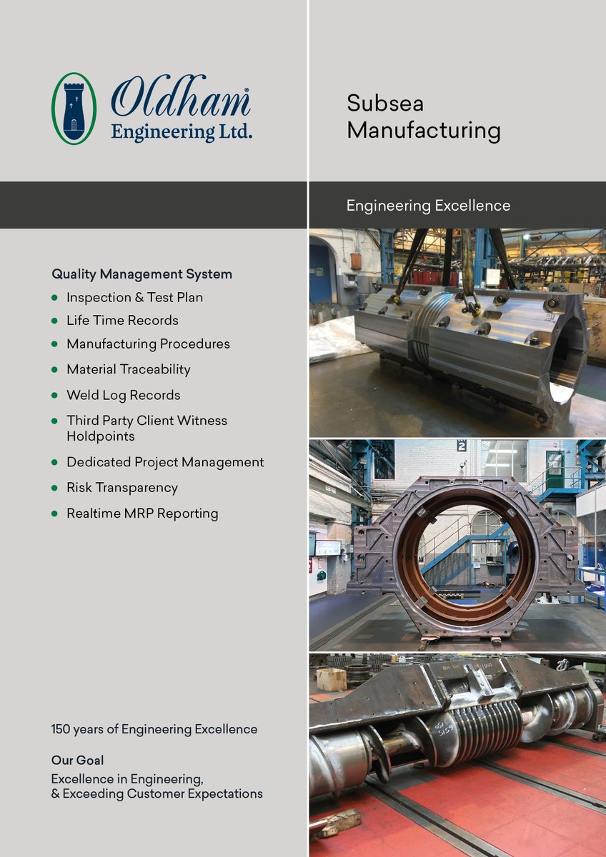 oldham_eng's tweet photo. With our capability at Oldham Engineering, we are able to offer full Subsea heavy machining services for our clients. 
Click the link below to download our subsea brochure to find out more about the subsea services we offer. https://t.co/N0kKYE6N4q https://t.co/7fp5qQsBbE