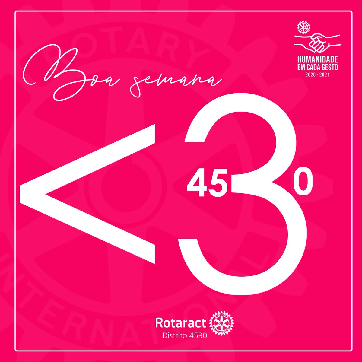 rotaract4530's tweet photo. Boa semana diretamente do coração do Brasil <3 https://t.co/lsNNUNphe5