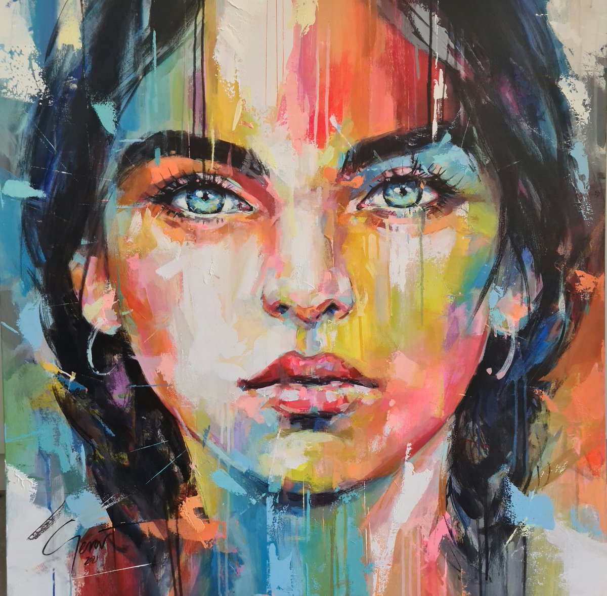 ArtistGerart's tweet photo. Fresh from my easel. Bright and exiting, uniquely created. Ready to hang and make the statement is was intended to make. 1m x 1m - available #gerart #interior #decor #design #paint #art #invest #create #original #art #ArtistOnTwitter https://t.co/AnMTiKjNzF