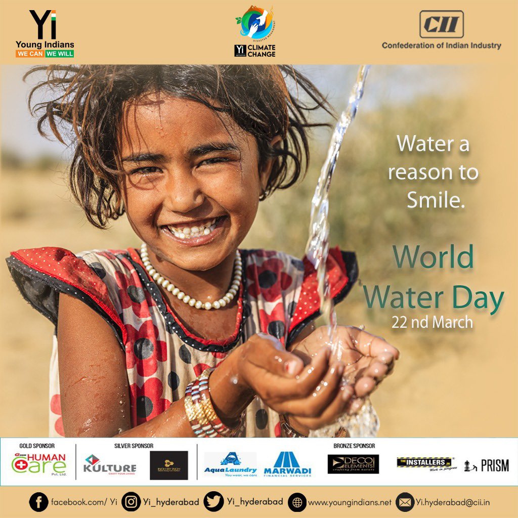 yi_hyderabad's tweet photo. *Water* a reason to smile.
#Yiclimatechange
#worldwaterday
#changemakers
#YiHyderabad #Cii
#wecanwewill
#wemust
#savewater
#climatechange
#Yiforwaterday
#bethechange
#India #nationbuilding
#youngIndians https://t.co/HZDbGAtYEV