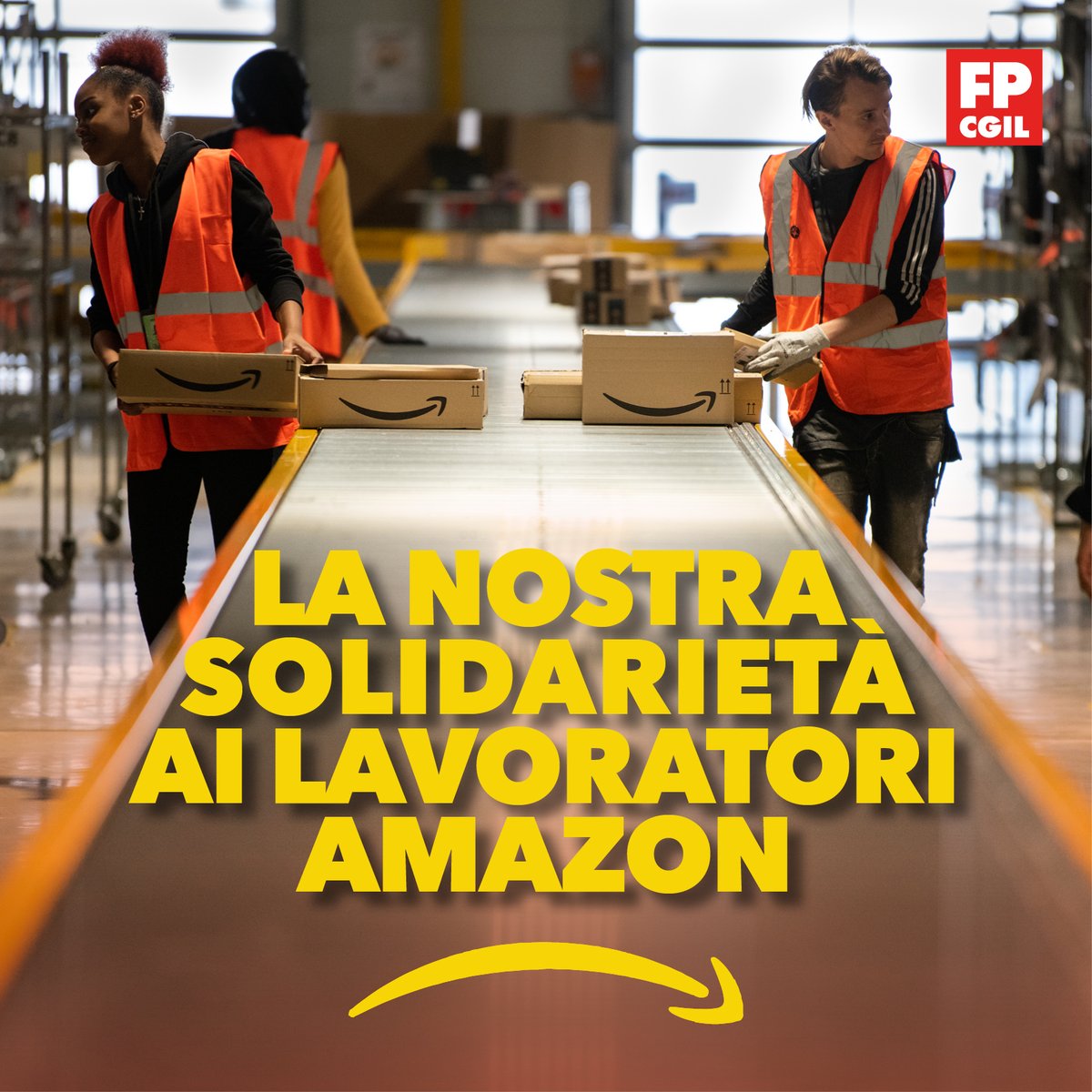 FpCgilNazionale's tweet photo. Invitiamo tutte le nostre iscritte e i nostri iscritti a non effettuare ordini oggi in forma di solidarietà con la lotta delle lavoratrici e lavoratori di Amazon.

#whitemonday #strikehard #MakeHistory https://t.co/TE9nqjIAUc