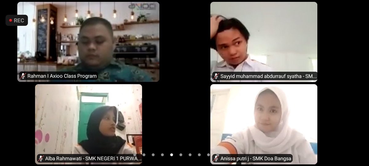 Kholik86951424's tweet image. Zoom meeting  kelas komunikasi bersama Axioo

#axiooclassprogram #axiooindonesia #axioo #axiooeducation #belajarkerjacom #belajarkerja #belajarkerjafoundation