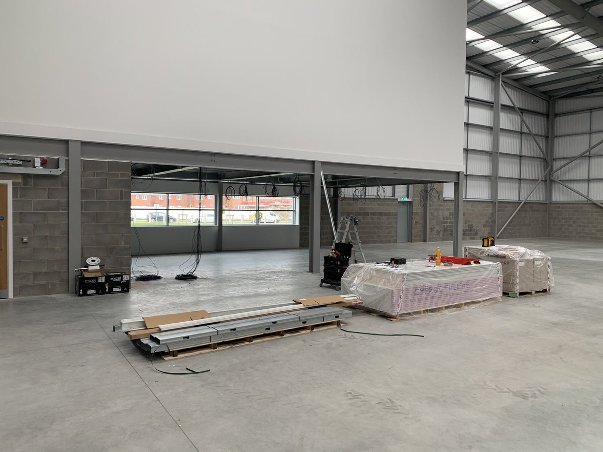 Arcadeoffice's tweet photo. Today we started a new job in St. Helens.  We will be creating a office and training room under the mezzanine. On the first we will be installing two office.  #StHelens #officedesign #fitout https://t.co/E8PS81MC0H
