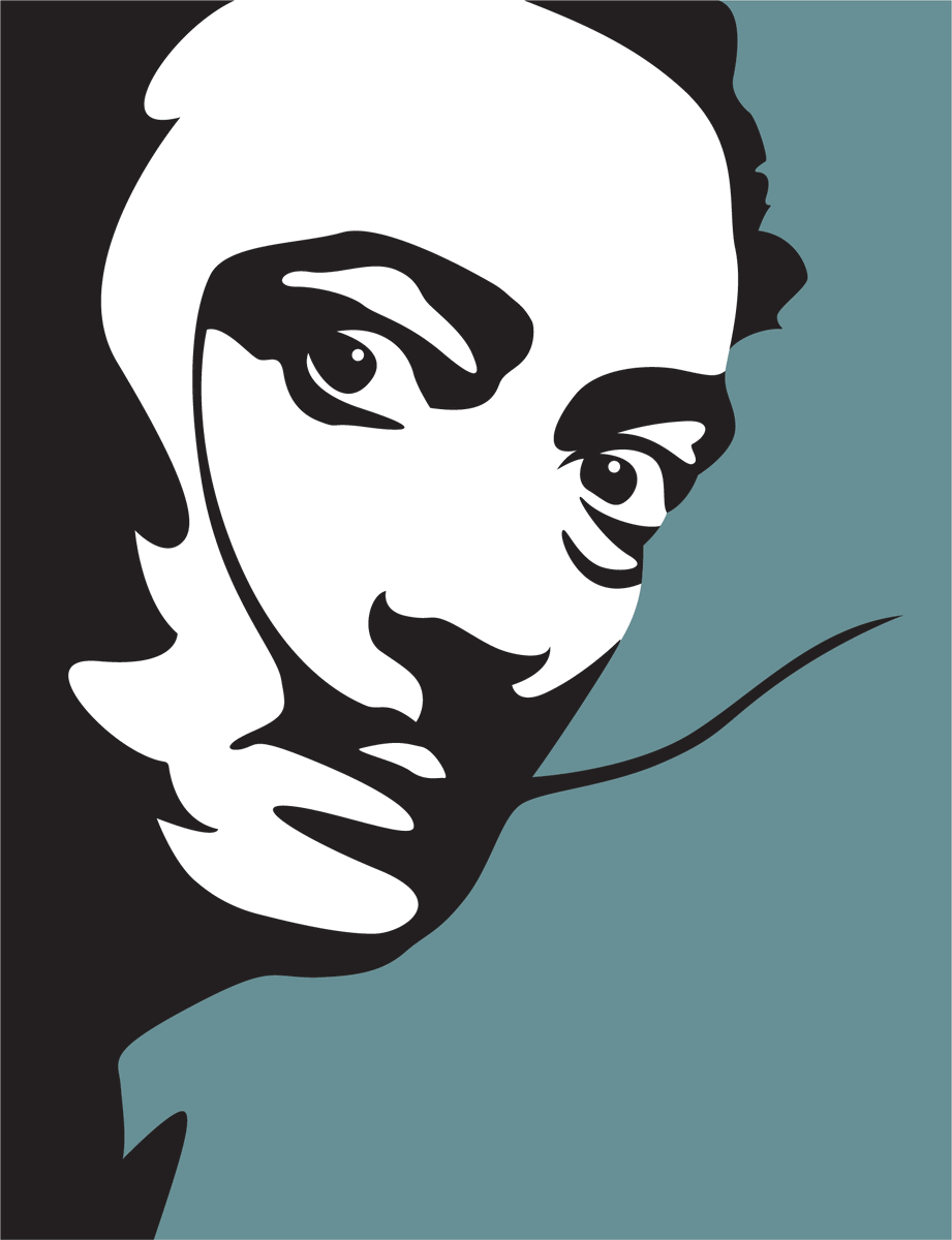 BazGrafton's tweet photo. Dali #surrealist #vectorart #portraitillustration https://t.co/t4lJAa17lb