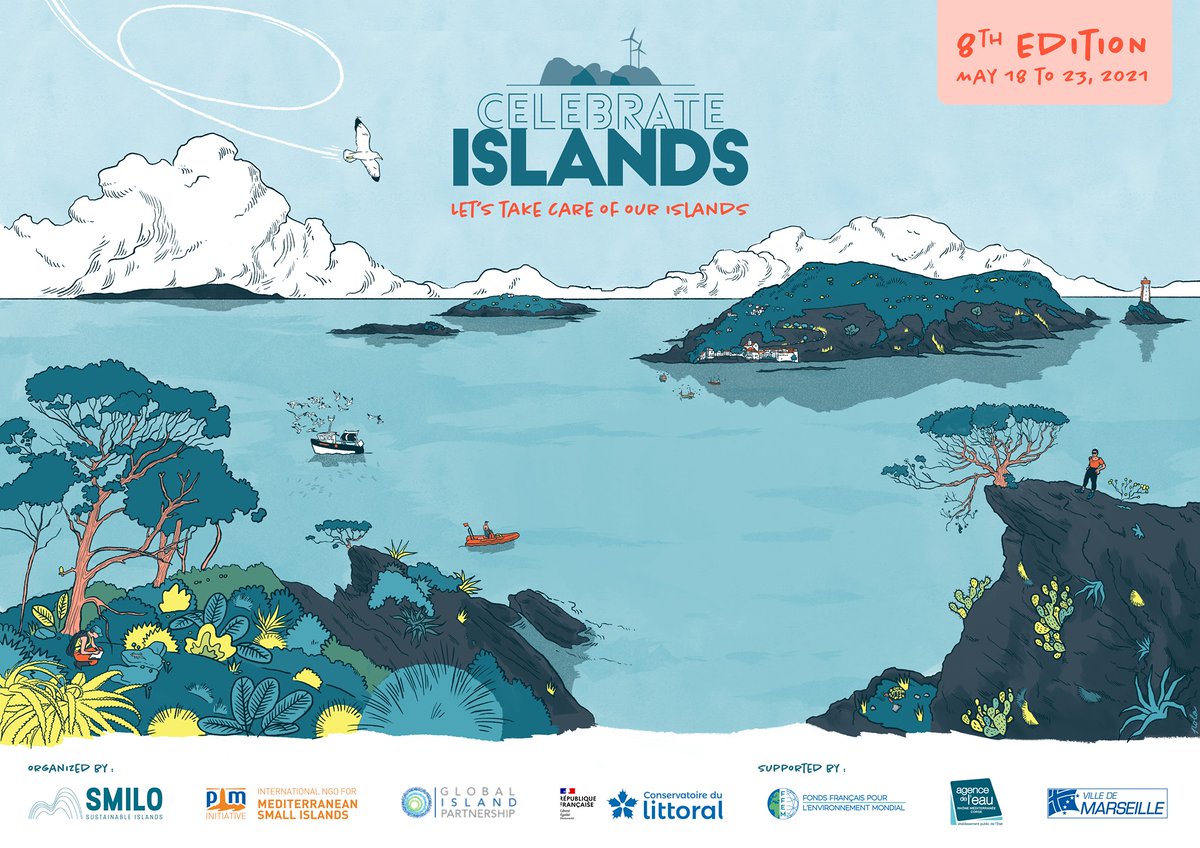 #CELEBRATEISLANDS is back in 2021 from May 18 to 23 for its 8th international edition to promote positive and #sustainable actions led by islanders. Join us!
💥Don't miss the video contest to earn 3,000€ to implement a project on your island. 
More info👉cutt.ly/Cz8RNLf